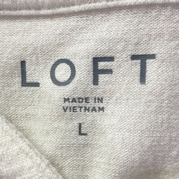 LOFT Henley Long Sleeve Tee Women's Size Large - Picture 3 of 7